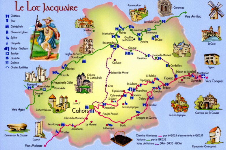 La Comte Hobbit Le Lot Jacquaire Carte