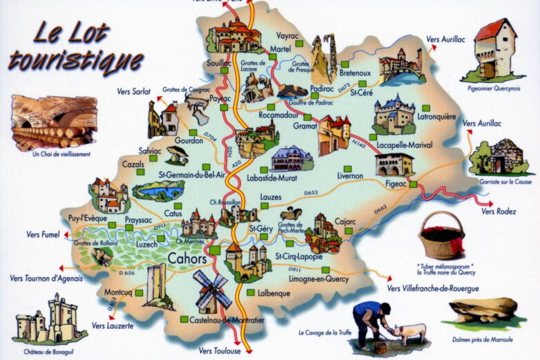La Comte Hobbit Le Lot Touristique Carte